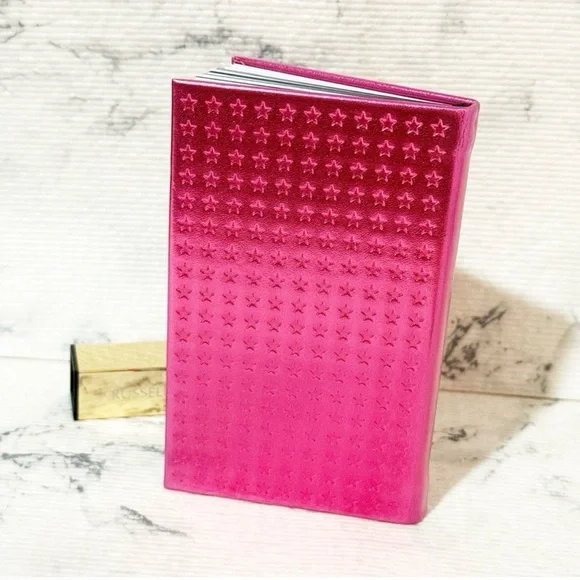 YSL Beauté Hot Pink Star-Embossed Notebook NIP - Picture 5 of 8